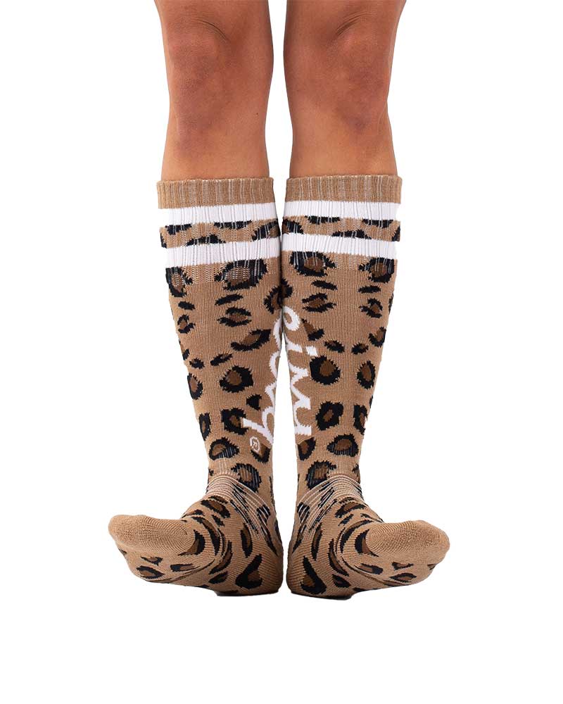 Eivy Cheerleader Wool Snow Socks Leopard