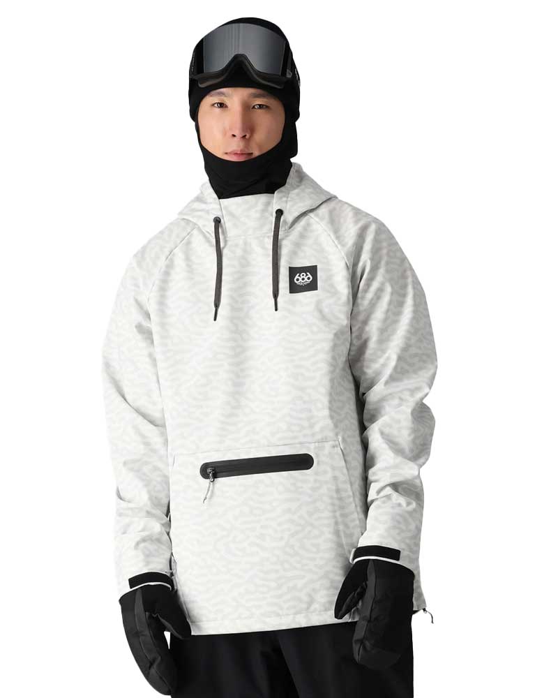 686 Waterproof Hyperchromic Pullover Hoody White Haze Ανδρικό Midlayer