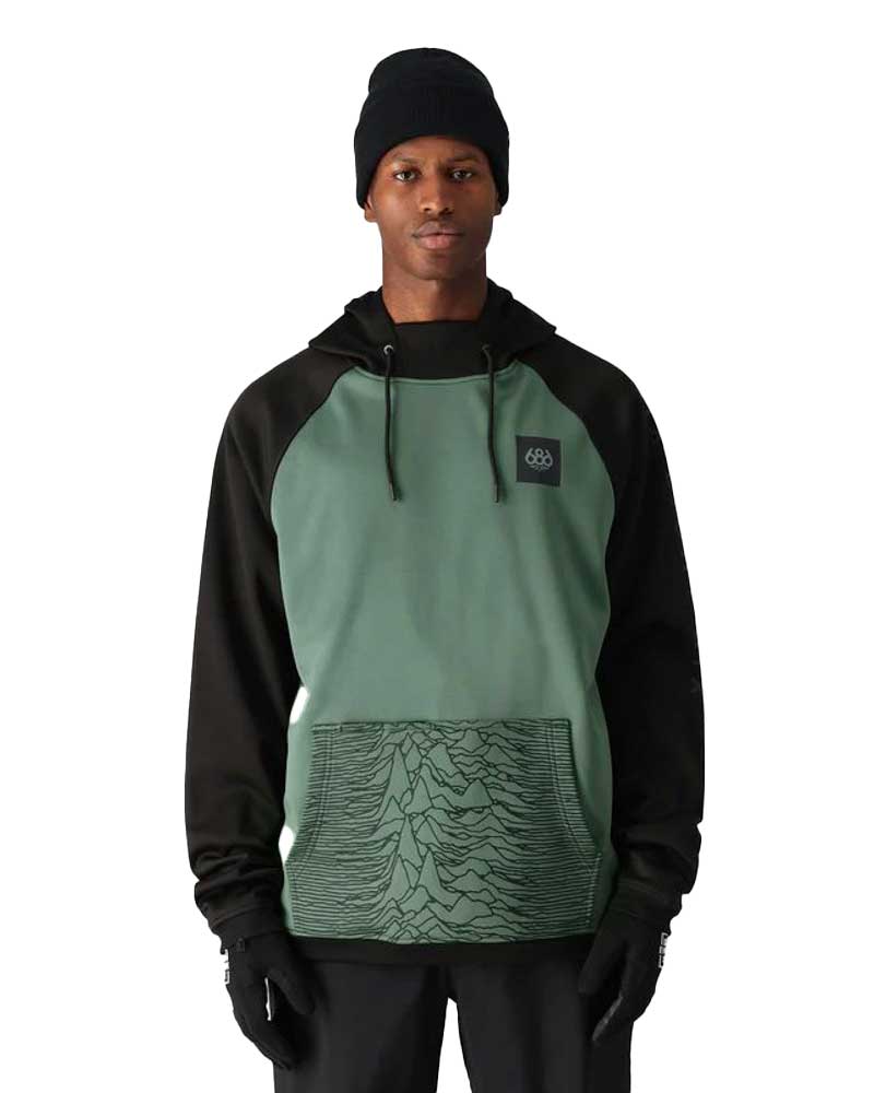 686 Bonded Fleece Pullover Hoody Cypress Green Colorblock Ανδρικό Midlayer