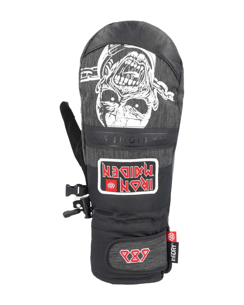 686 X Iron Maiden infiLOFT Recon Mitt Black Denim Ανδρικά Γάντια