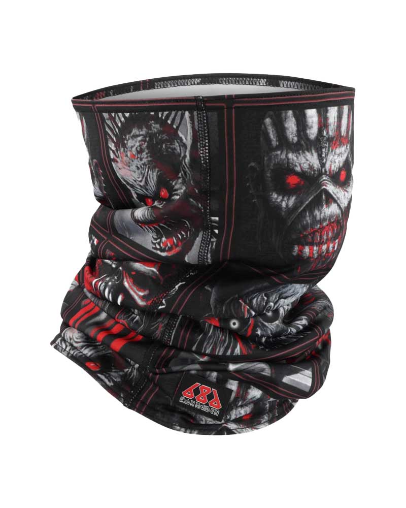 686 Double Layer Face Warmer Iron Maiden Eddies Black Neckwarmer