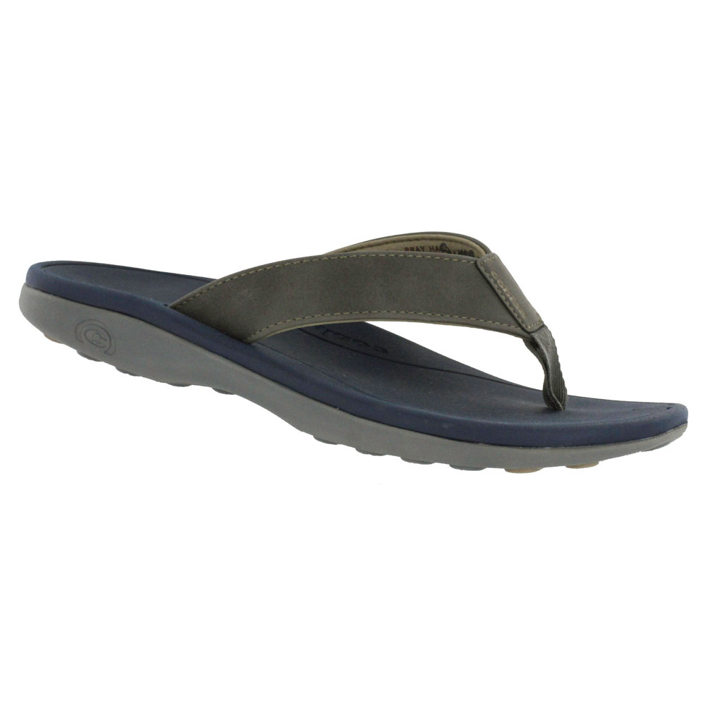 Cobian Men's Sumo-Terra Flip-Flops Grey Sandal Shoes