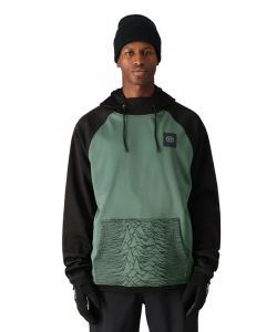 686 Bonded Fleece Pullover Hoody Cypress Green Colorblock Men's Midlayer