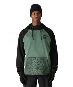 686 Bonded Fleece Pullover Hoody Cypress Green Colorblock Men's Midlayer