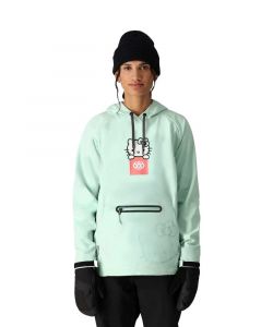 686 X Hello Kitty Waterproof Pullover Hoody Seaglass Women's Midlayer