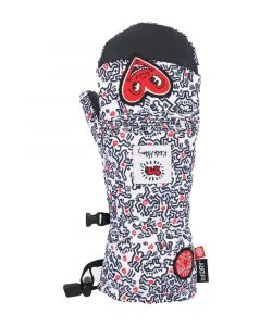 686 X Keith Haring Jubilee Mitt White Women's Gloves