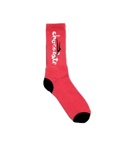 Lakai X Chocolate Chunk Logo Red Socks