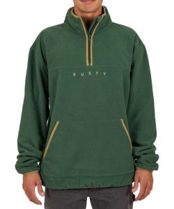 Rusty Old School 1/4 Zip Army Men's Fleece