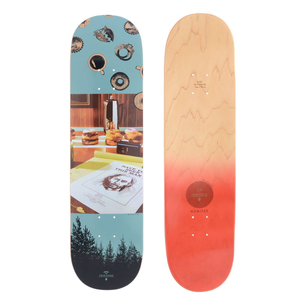 Habitat Twin Peaks Diorama Sheriff Dept. 8.125'' Skateboard Deck