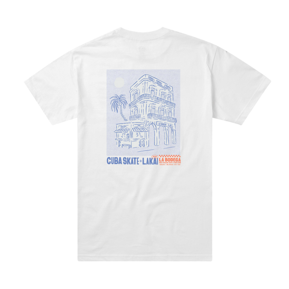 Lakai X Cuba Skate La Bodega White Men's T-Shirt