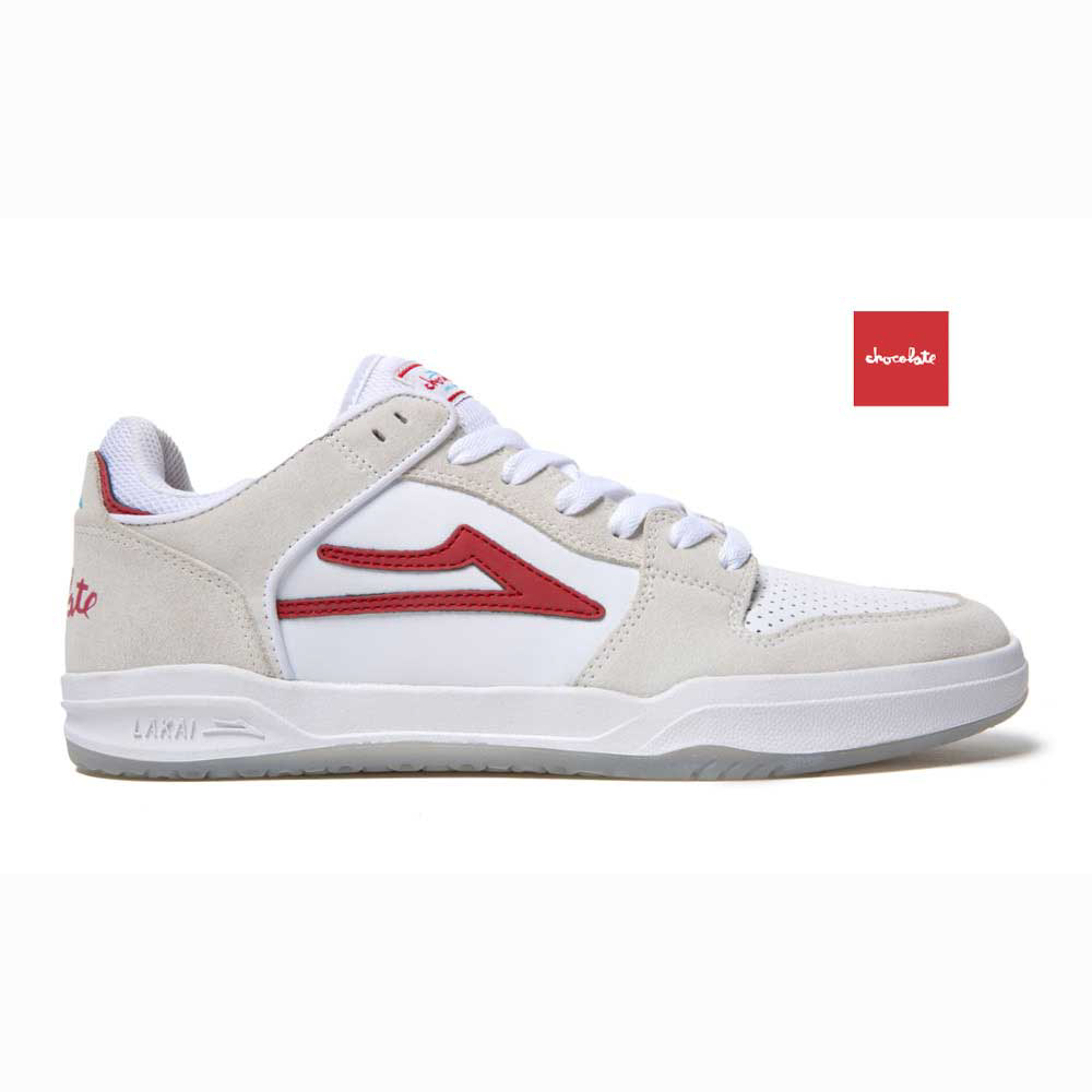 Lakai X Chocolate Telford Low White Red Suede Ανδρικά Παπούτσια