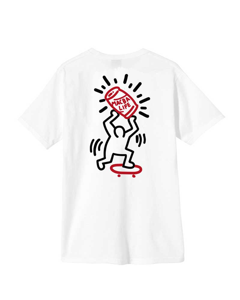 Macba Life Dummy Tee White Red Black Men's T-Shirt