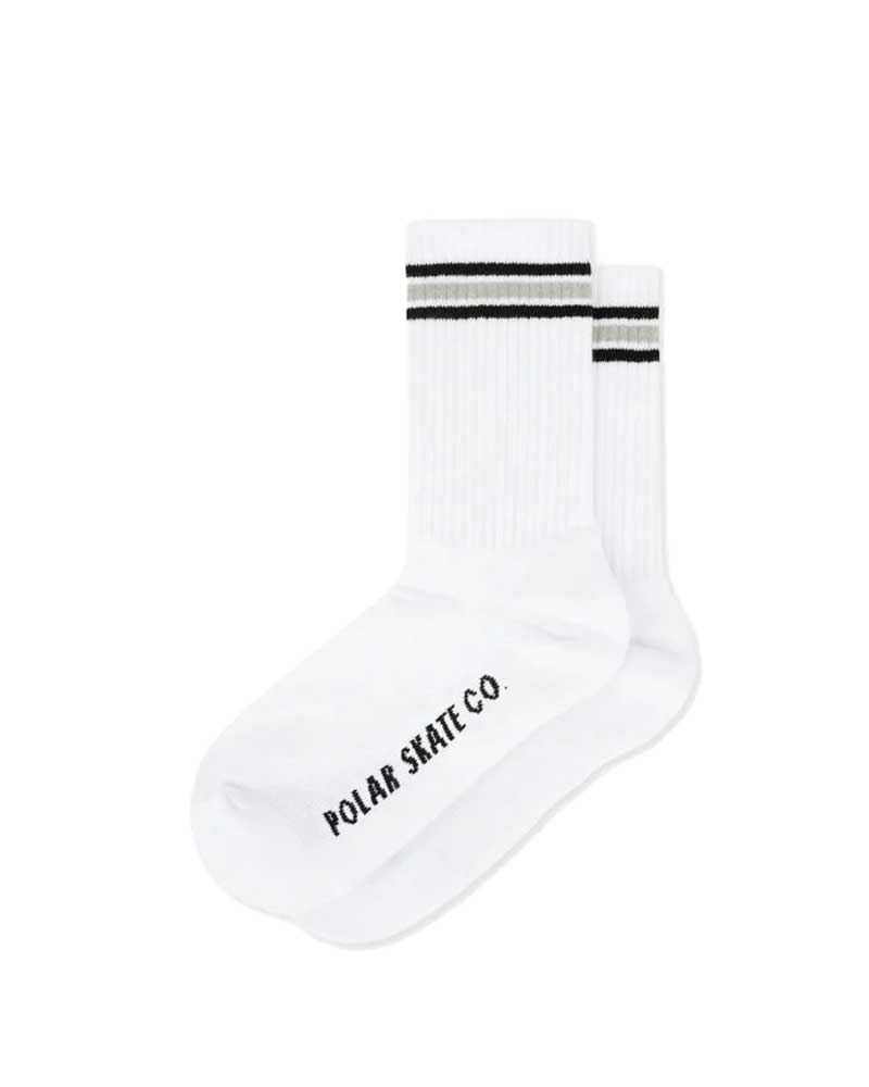 Polar Rib Socks Stripe White Black Κάλτσες